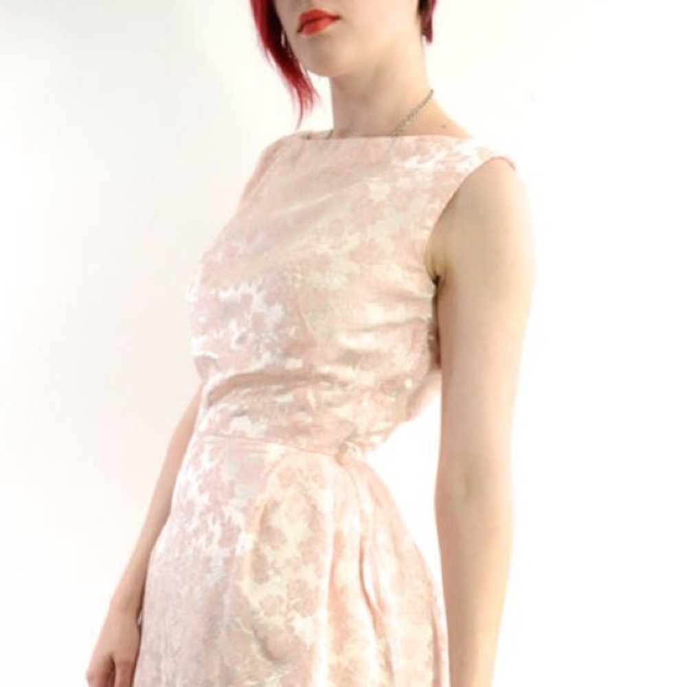 Vintage Baby Pink Cocktail Dress - 27.5” Waist